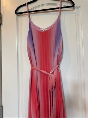 Flying Tomato Pink Purple Pleated Wrap Maxi Dress Small